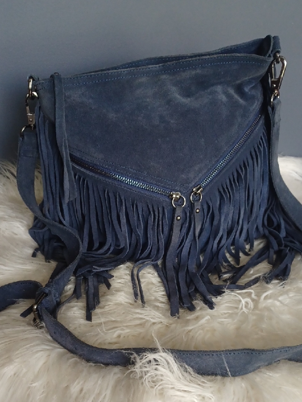 SORIAL Suede Fringe Crossbody